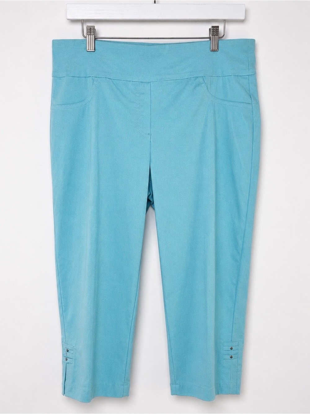 Aqua Pull On Capri Pants Size 14 NWT Hearts of Palm Stretch
